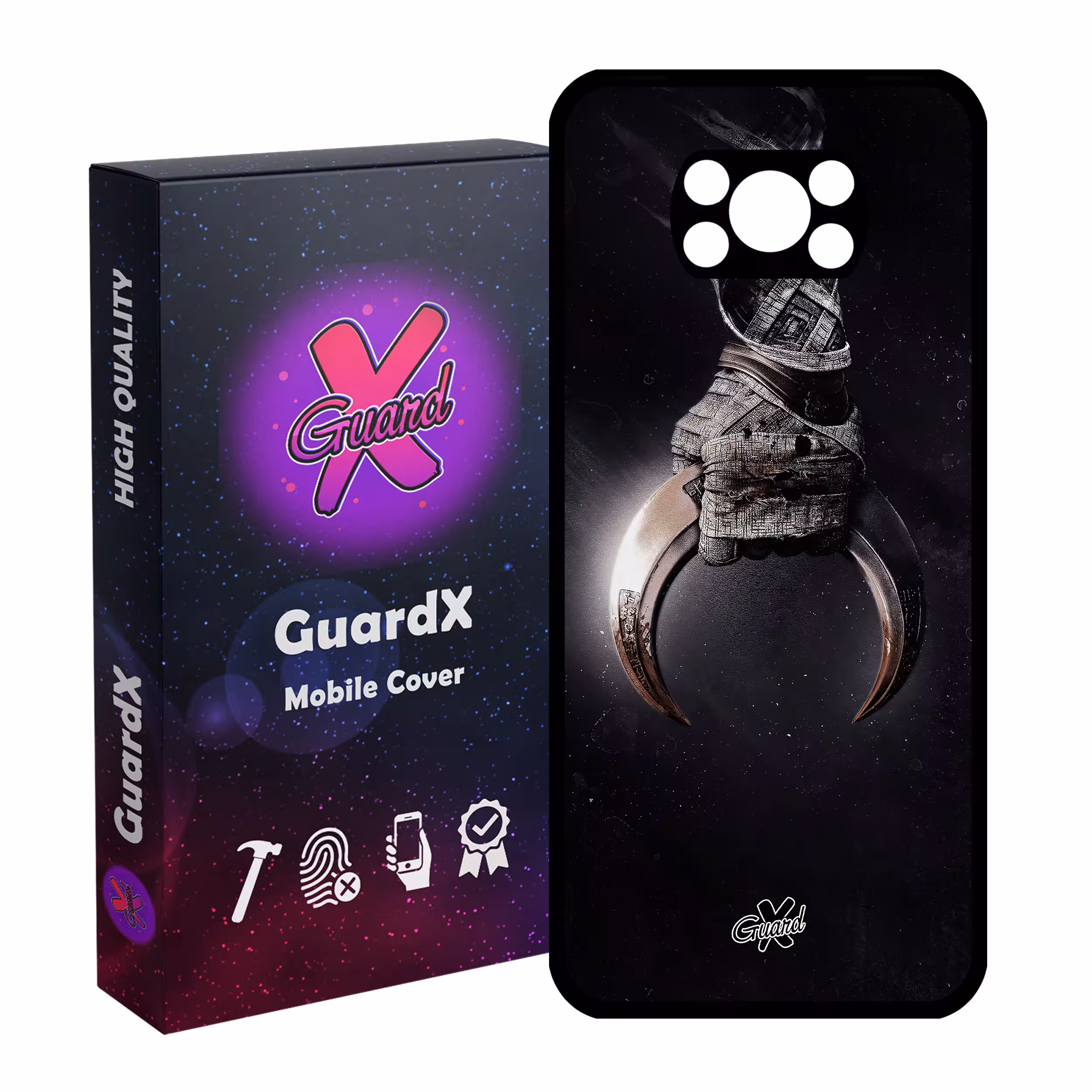 کاور گارد ایکس طرح شوالیه ماه مدل Glass10451 مناسب برای گوشی موبایل شیائومی Poco X3 NFC/Poco X3/Poco X3 Pro