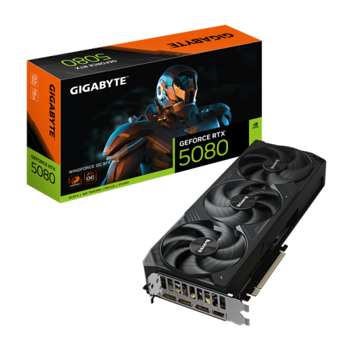 کارت گرافیک گیگابایت GeForce RTX 5080 WINDFORCE OC SFF 16GB (آکبند-گارانتی اصلی)