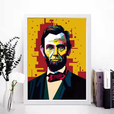تابلو مدل Abraham Lincoln آبراهام لینکلن کدm50121