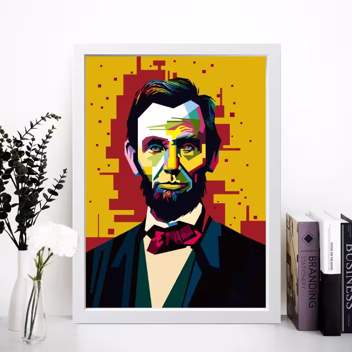 تابلو مدل Abraham Lincoln آبراهام لینکلن کدm50121
