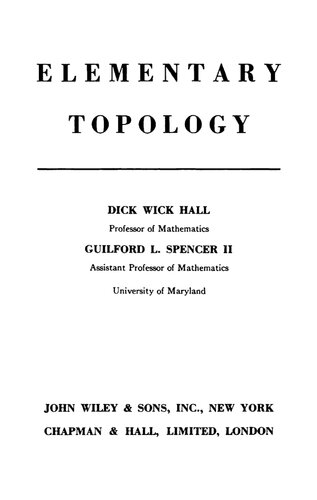 خرید و دانلود نسخه کامل کتاب Elementary Topology
