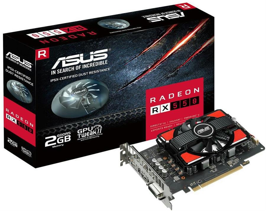 کارت گرافیک ایسوس مدل آر ایکس 550 با حافظه 2 گیگابایت