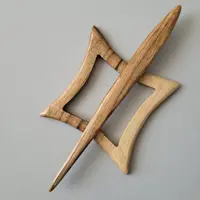 پین و حلقه مینیمال چوبی دستساز چوبی گالری  