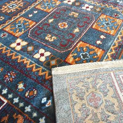 فرش ماشینی ساوین کد 8007 زمینه آبی