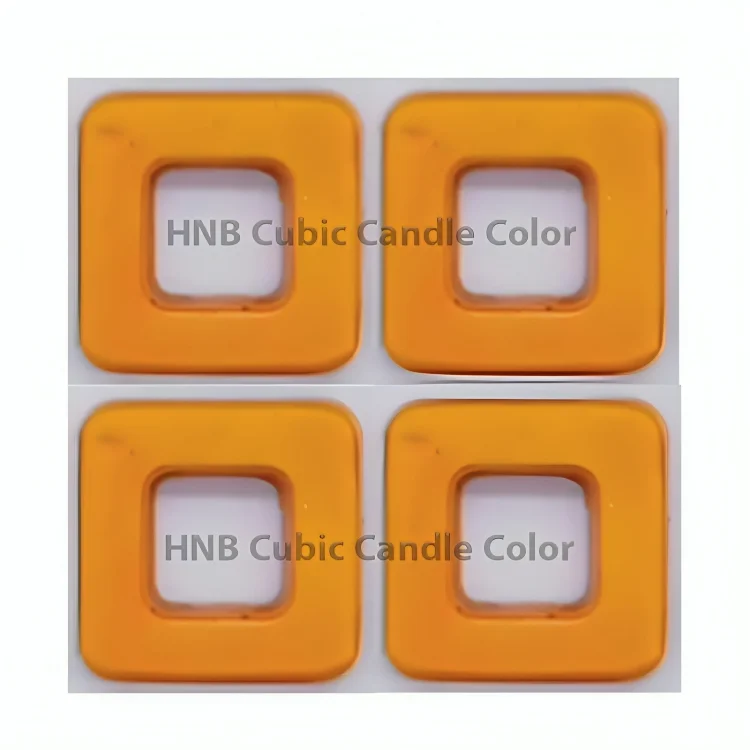 رنگ شمع مکعبی پرتقالی