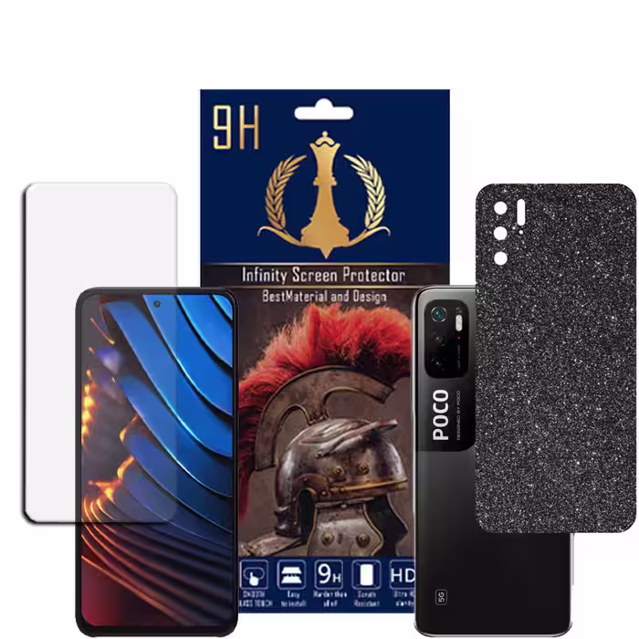 برچسب پوششی اینفینیتی مدل PRO MAX مناسب برای گوشی موبایل شیایومی POCO X3 GT به همراه محافظ صفحه نمایش