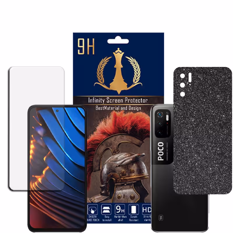 برچسب پوششی اینفینیتی مدل PRO MAX مناسب برای گوشی موبایل شیایومی POCO X3 GT به همراه محافظ صفحه نمایش