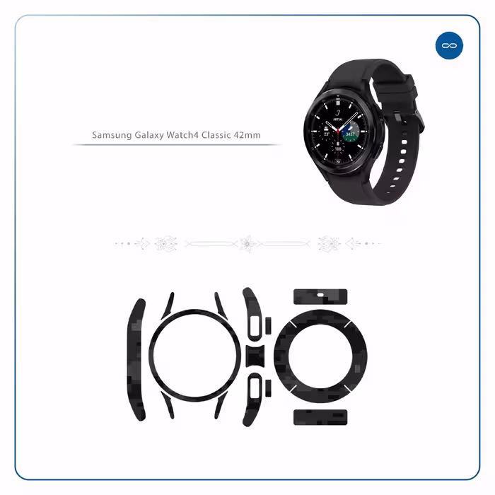 برچسب ماهوت طرح Night Army Pixel مناسب برای ساعت هوشمند سامسونگ Watch4 Classic 42mm