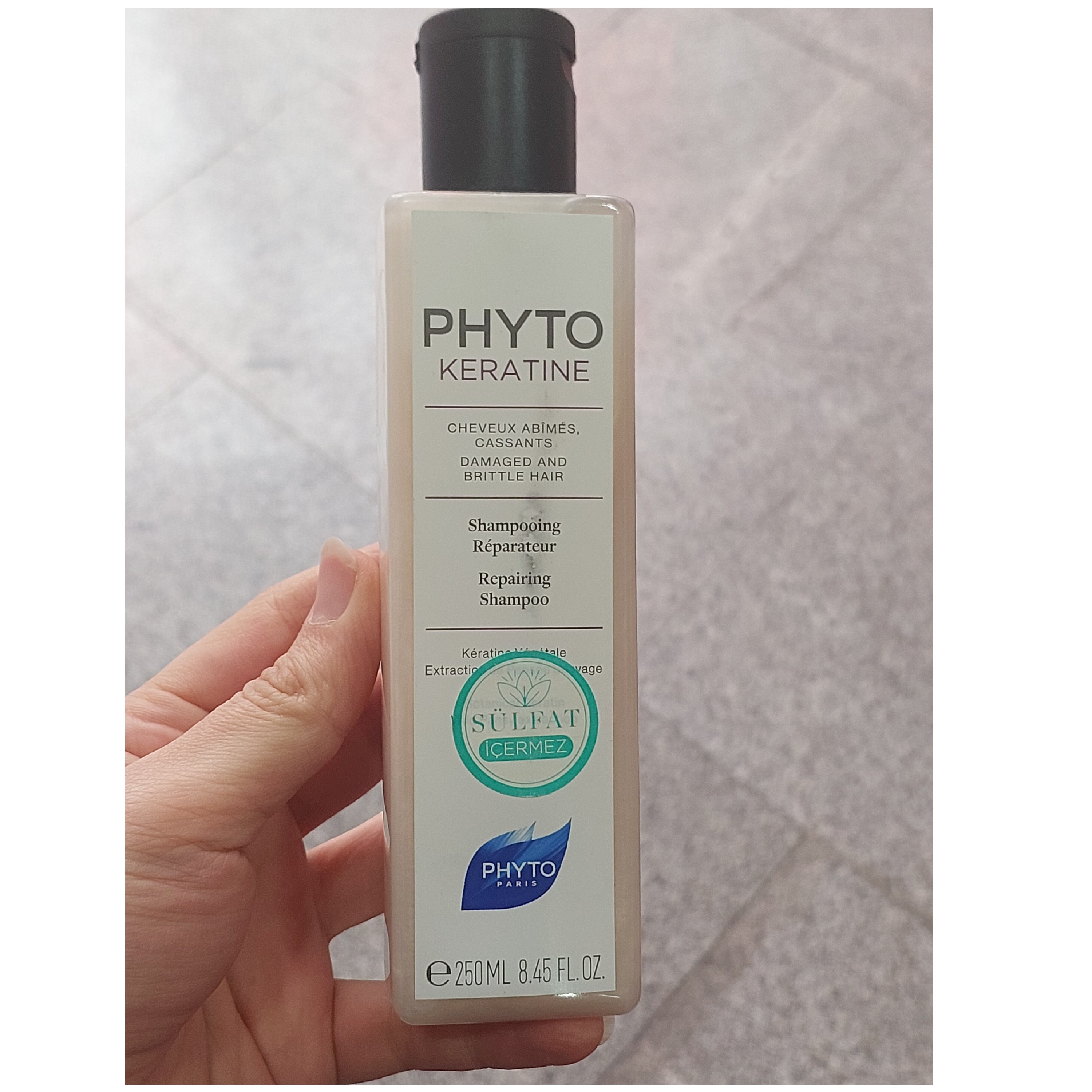 شامپو فیتو PHYTO مدل کراتین KERATINE حجم 250 میل  ترمیم کننده قوی فیبر مو