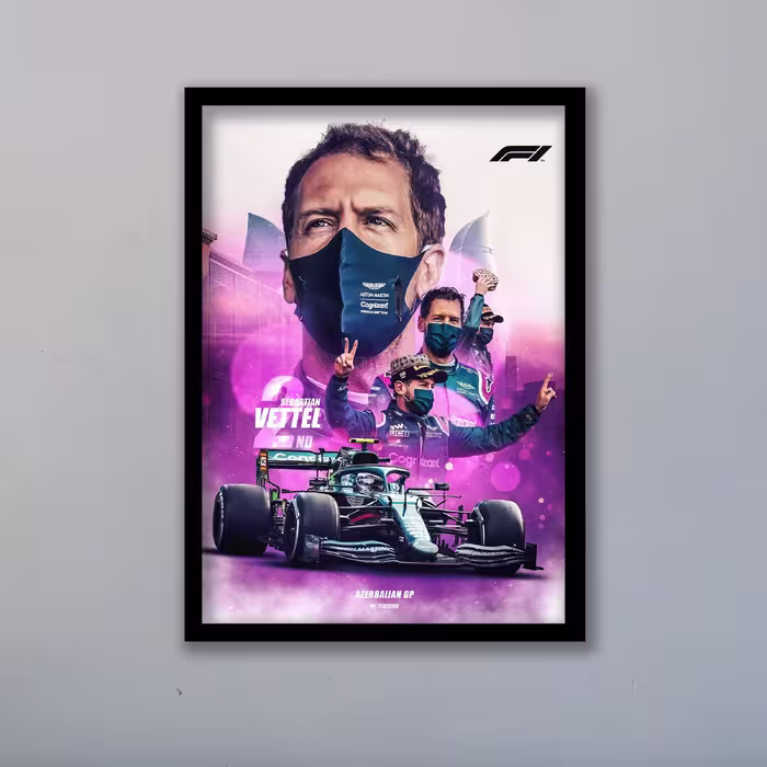 تابلو مدل فرمول یک سباستین وتل Vettel کد LA-F1G1022B