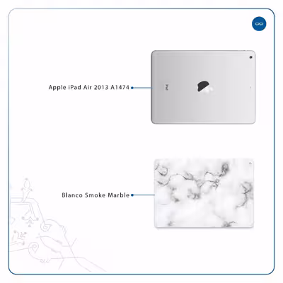 برچسب پوششی ماهوت مدل Blanco-Smoke-Marble مناسب برای تبلت اپل iPad Air 2013 A1474