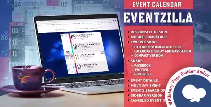 دانلود افزونه EventZilla برای دابلیو پی بیکری پیج بیلدر