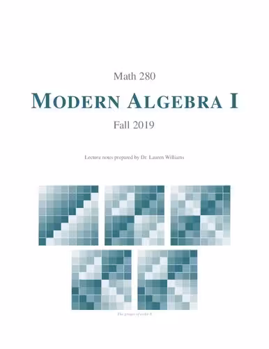 خرید و دانلود نسخه کامل کتاب Math 280 Modern Algebra, Fall 2019
