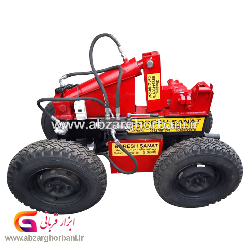 قیچی برقی میلگرد بر 4 چرخ بزرگ سایز 32