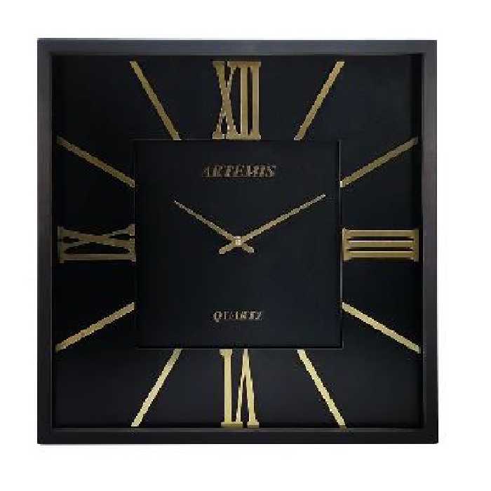 ساعت دیواری آرتمیس کد 2026 Black Gold مشکی طلایی