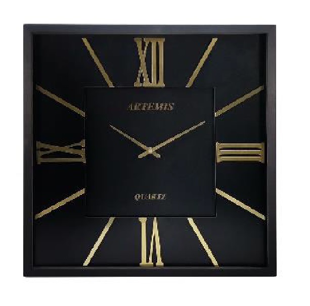 ساعت دیواری آرتمیس کد 2026 Black Gold مشکی طلایی