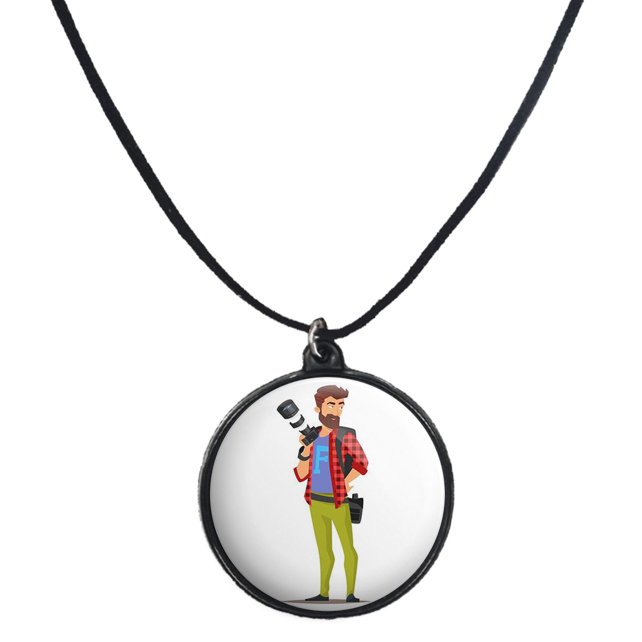 گردنبند پرمانه طرح عکاس کد pmb.5235 مدل دو طرفه