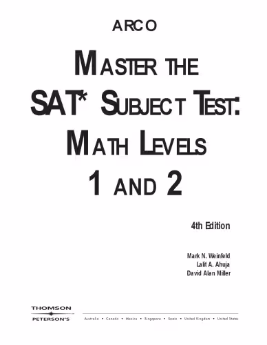 خرید و دانلود نسخه کامل کتاب SAT II Success MATH 1C and 2C 2002 (Peterson's SAT II Success)