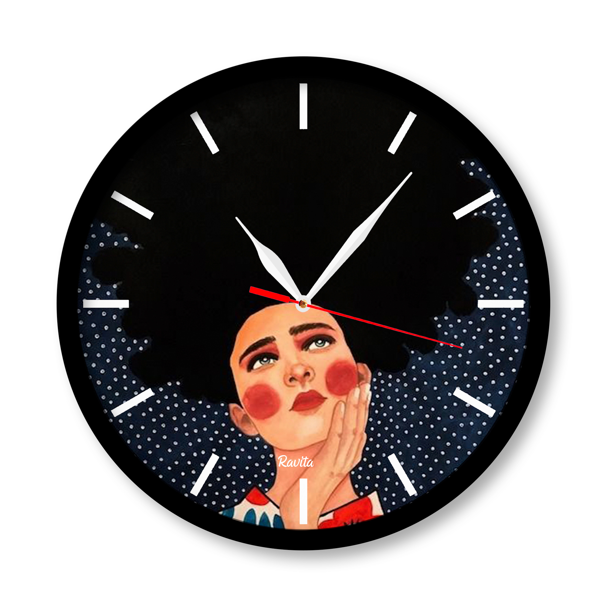 ساعت دیواری راویتا مدل دخترانه مدل 1161