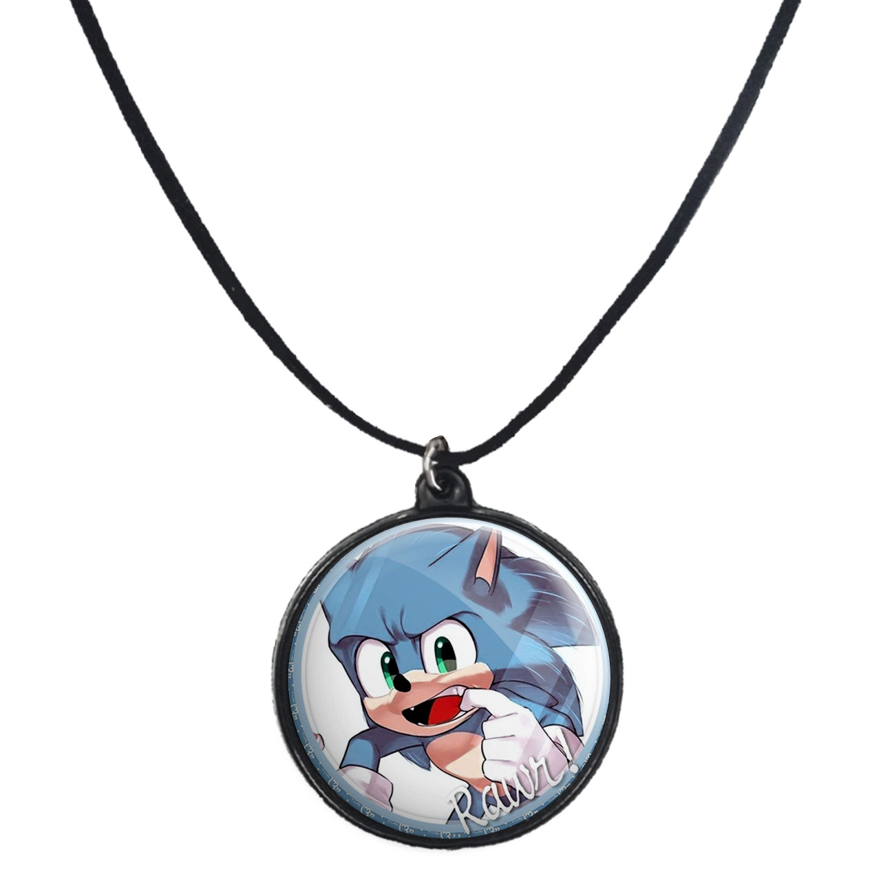 گردنبند پرمانه طرح سونیک کد pmb.14933 مدل دو طرفه