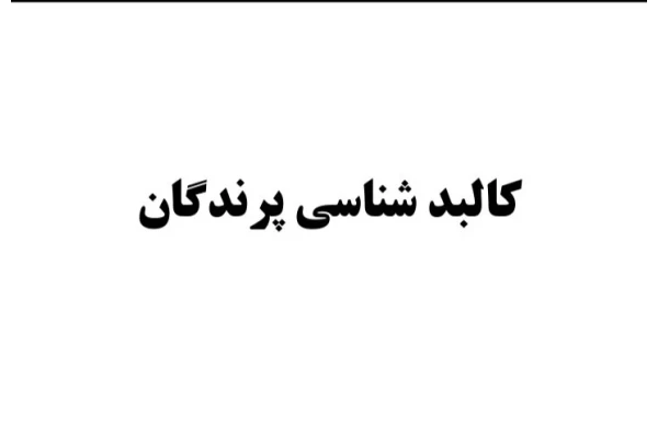 جزوه کالبد شناسی پرندگان - کامل - کتابخانه مجازی واتیکان