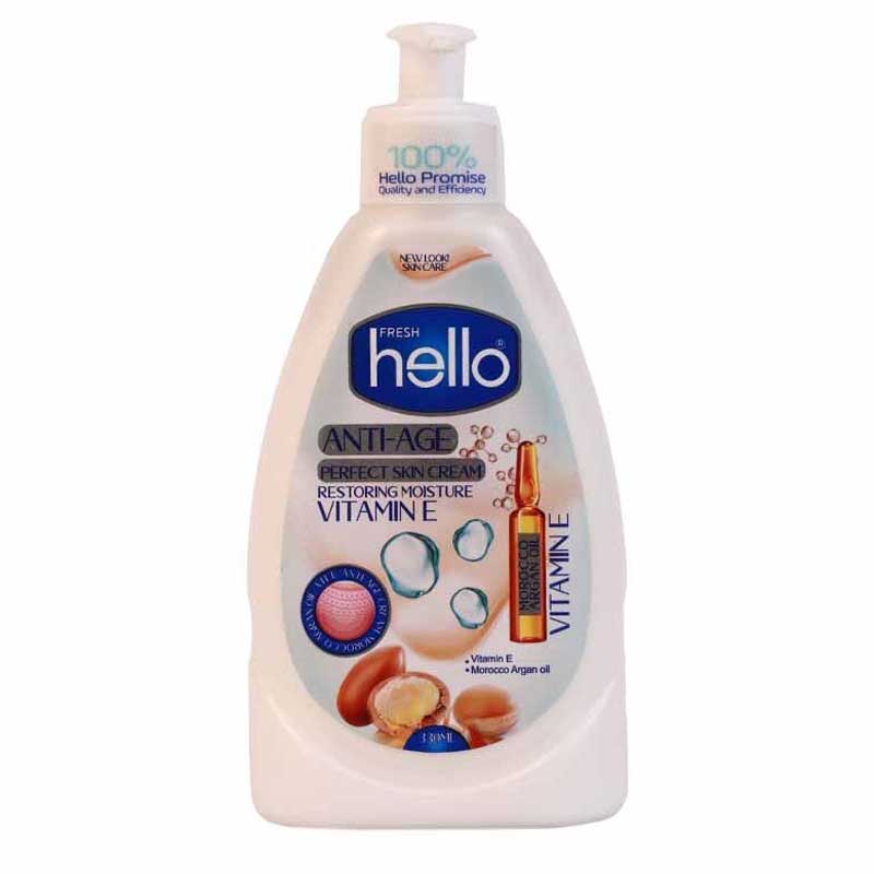 کرم پمپی آبرسان و ضد پیری روغن آرگان هلو فرش Hello fresh حجم 330 ميلی لیتر