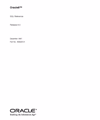 خرید و دانلود نسخه کامل کتاب Oracle 8 SQL Reference