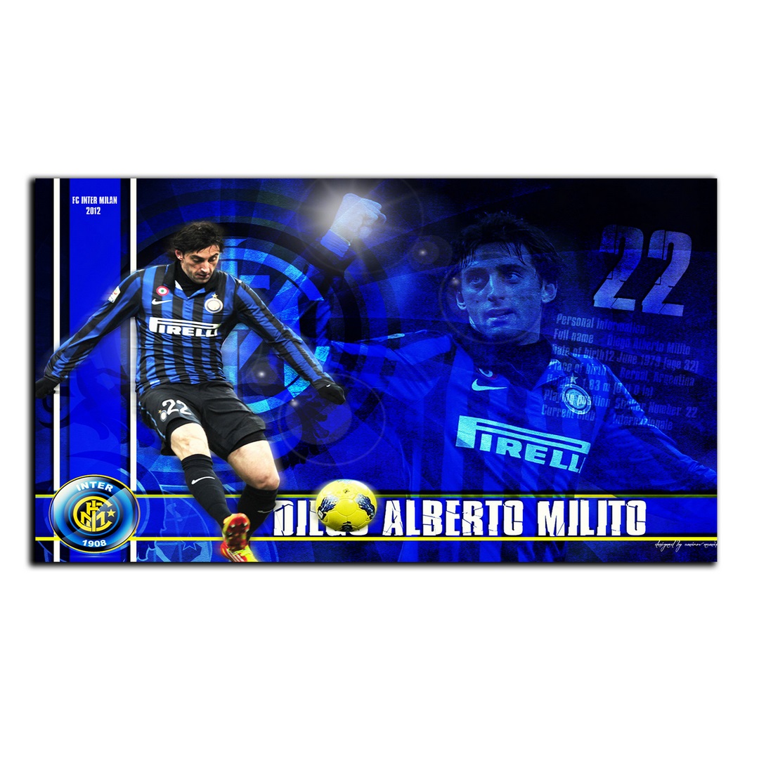 تابلو شاسی بکلیت طرح بازیکن فوتبال دیگو میلیتو تیم اینتر میلان مدل SH-S6700