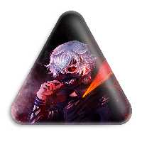 پیکسل خندالو طرح کانکی کن انیمه توکیو غول مدل مثلثی کد 11889