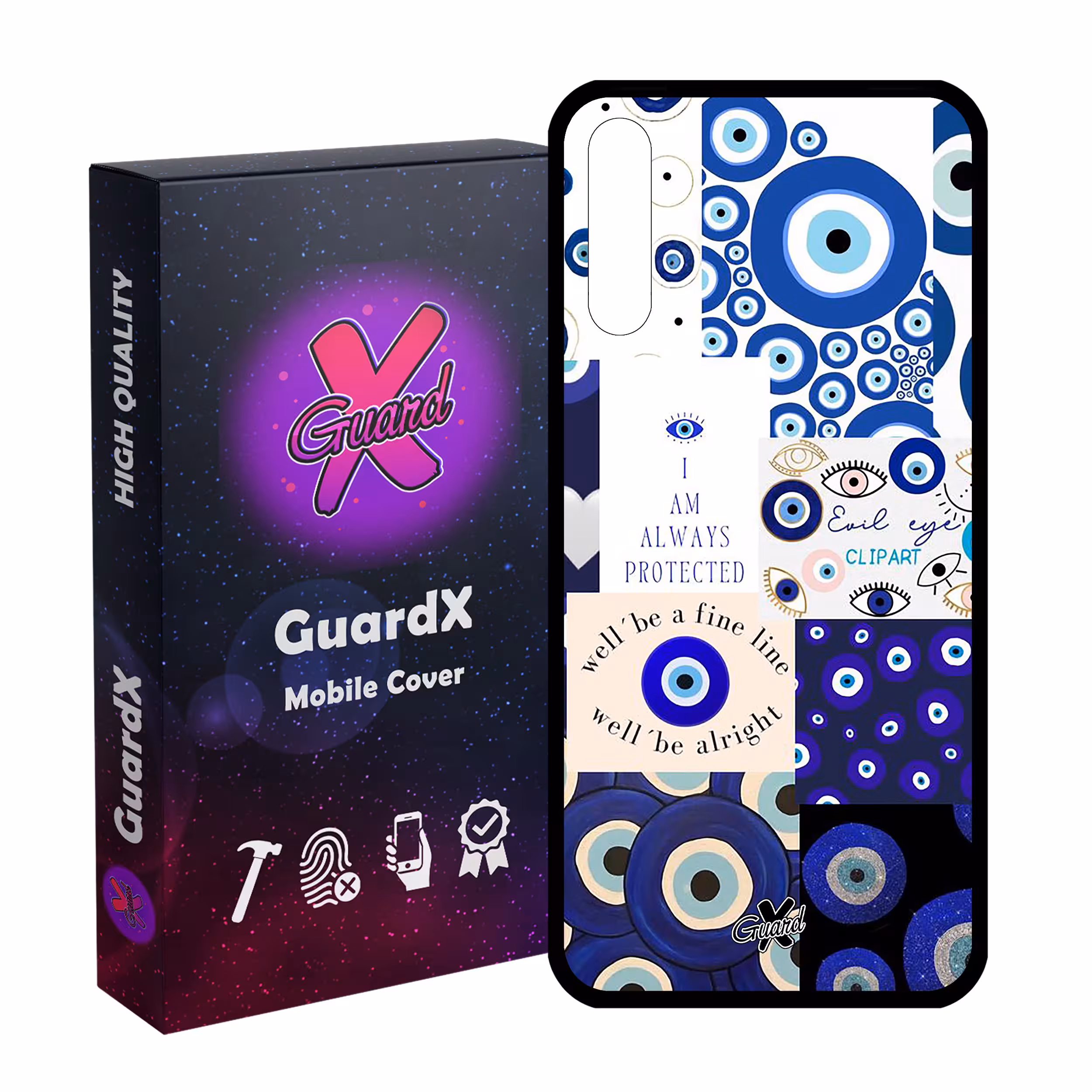 کاور گارد ایکس طرح چشم نظر مدل Glass10430 مناسب برای گوشی موبایل سامسونگ Galaxy A30s/A50/A50s