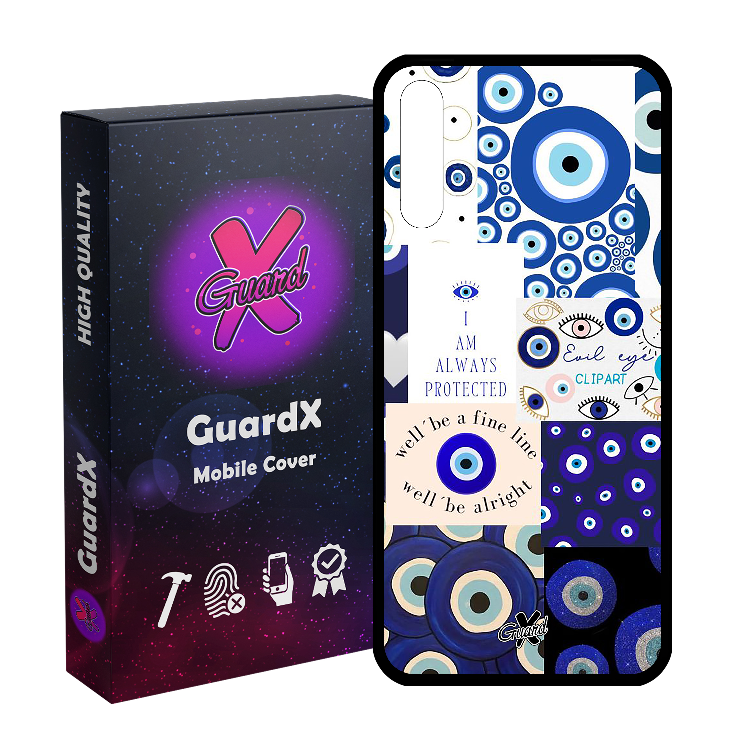 کاور گارد ایکس طرح چشم نظر مدل Glass10430 مناسب برای گوشی موبایل سامسونگ Galaxy A30s/A50/A50s