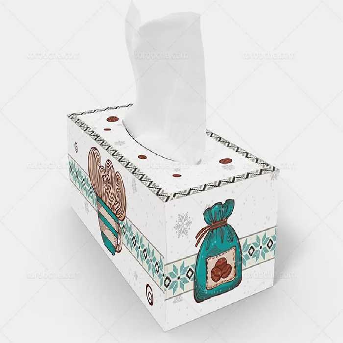 جعبه دستمال کاغذی طرح زمستان | گرافیک با طعم تربچه