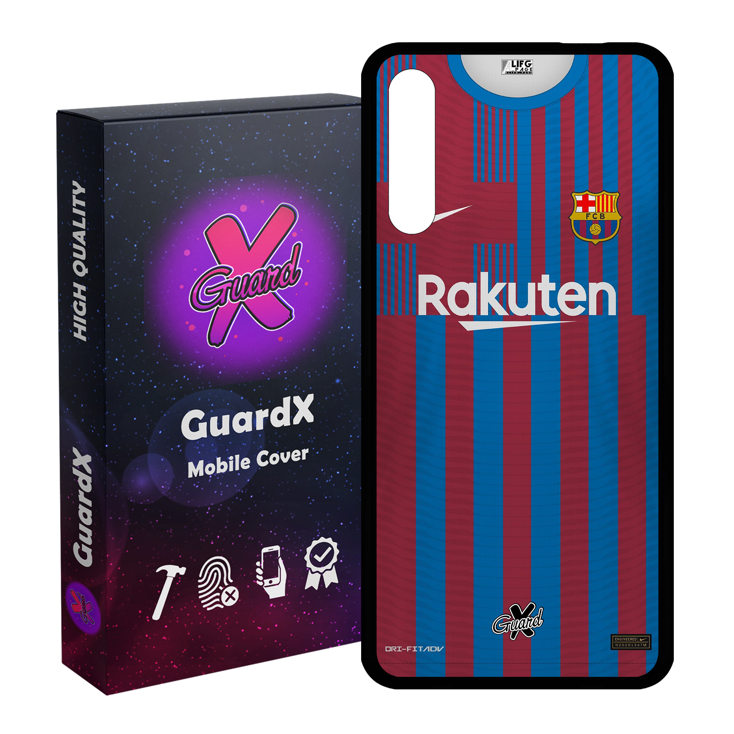 کاور گارد ایکس طرح بارسلونا مدل Glass50359 مناسب برای گوشی موبایل آنر 9X Pro