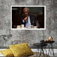 تابلو بکلیت طرح مشاهیر سینمای جهان مورگان فریمن مدل قاب شاسی W-s8387 | دنیای قاب