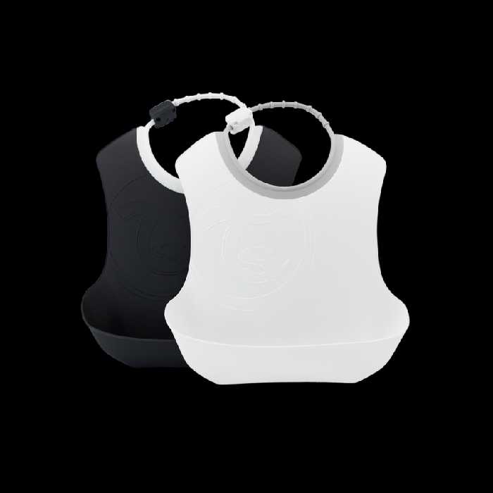 پیشبند کاسه ای تویست شیک بسته 2 عددی مشکی-سفید