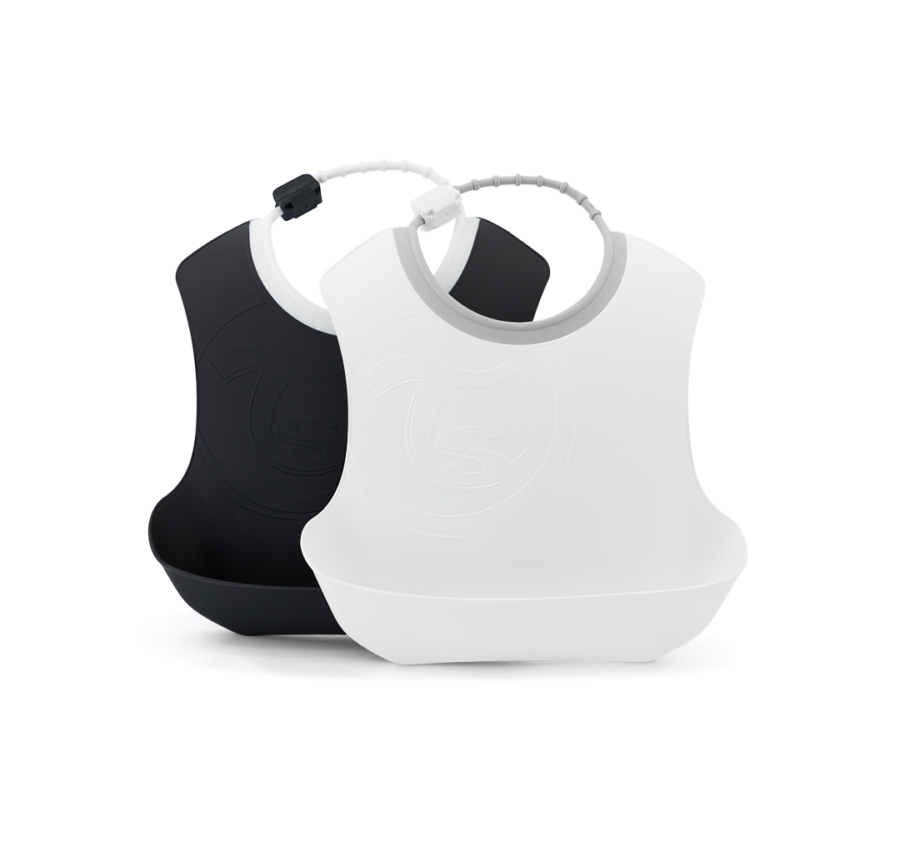 پیشبند کاسه ای تویست شیک بسته 2 عددی مشکی-سفید