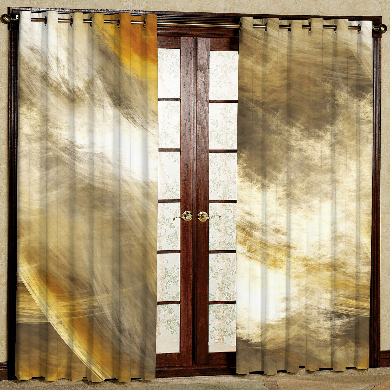 پرده مدل باد هازان پانچی کد 2464 سایز 140x200 سانتی متر