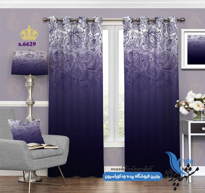 پرده پانچ اسلیمی طرح بته جقه S6629