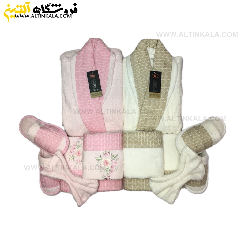 سرویس حوله بامبو عروس و داماد 12تکه برند HAZAN