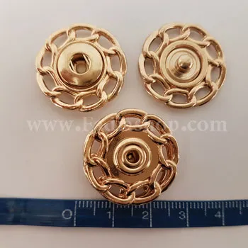 دکمه فشاری فلزی طرح دار سایز 22