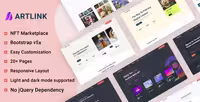 دانلود Artlink قالب اچ تی ام ال فروشگاه NFT