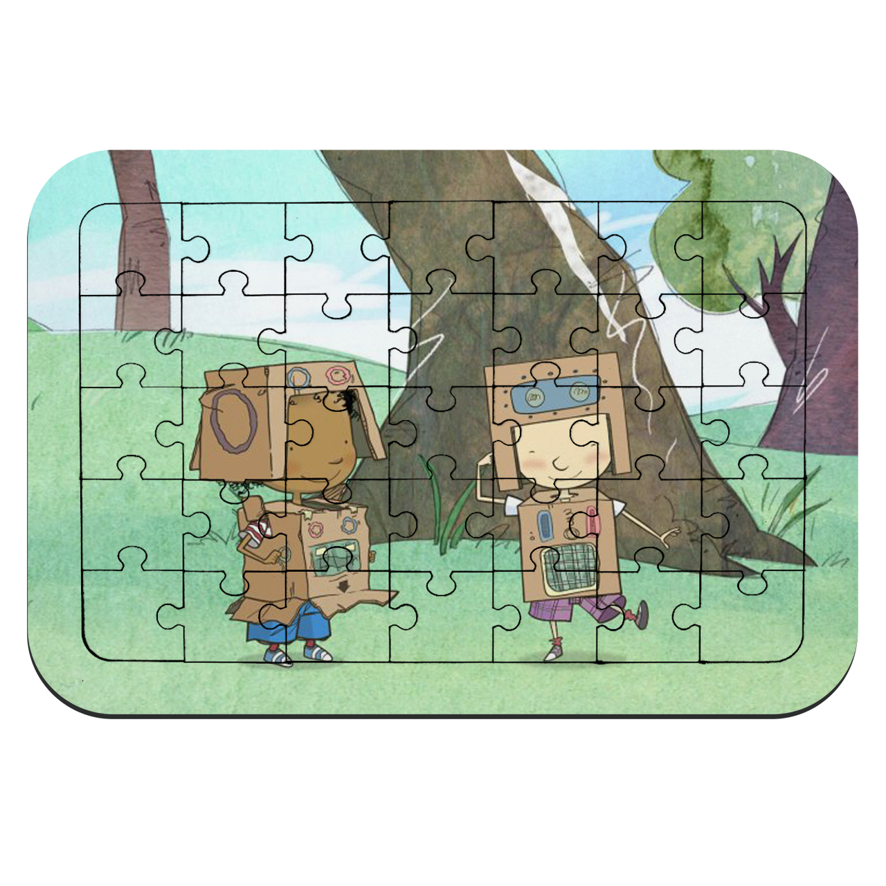 پازل 35 تکه طرح انیمیشن نیکا و داداشی مدل NI923