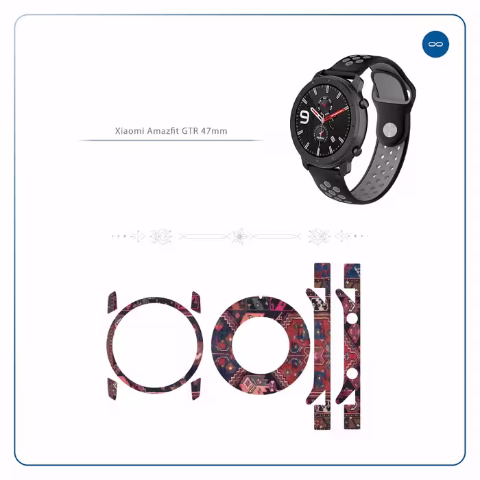 برچسب ماهوت طرح Rug مناسب برای ساعت هوشمند شیایومی Amazfit GTR 47mm