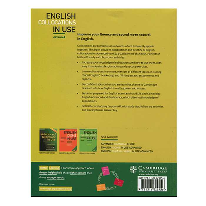 کتاب English Collocations in Use Advanced اثر Michael McCarthy And Felicity O Dell انتشارات الوندپویان