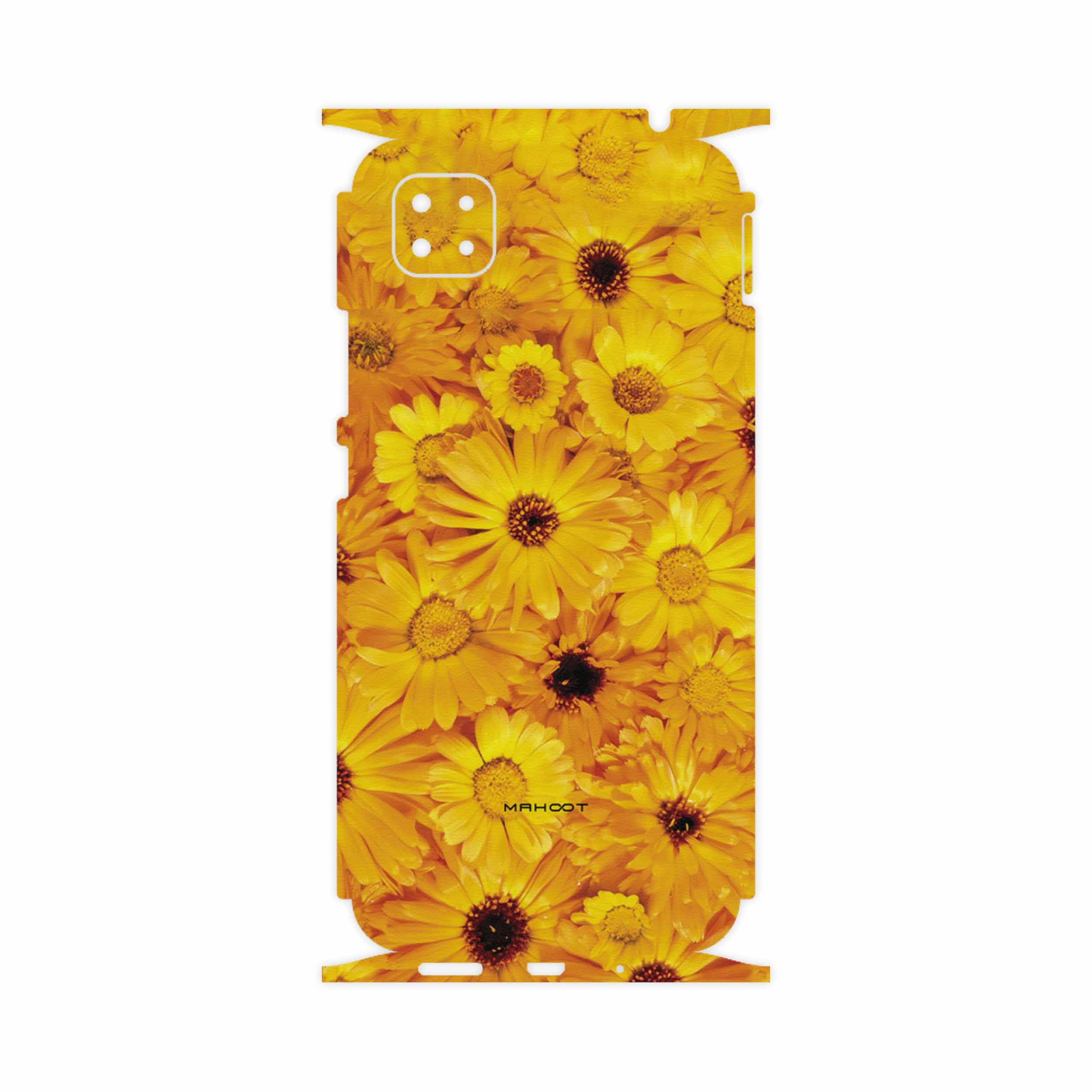 برچسب پوششی ماهوت مدل Yellow-Flower-FullSkin مناسب برای گوشی موبایل شیائومی Poco C3