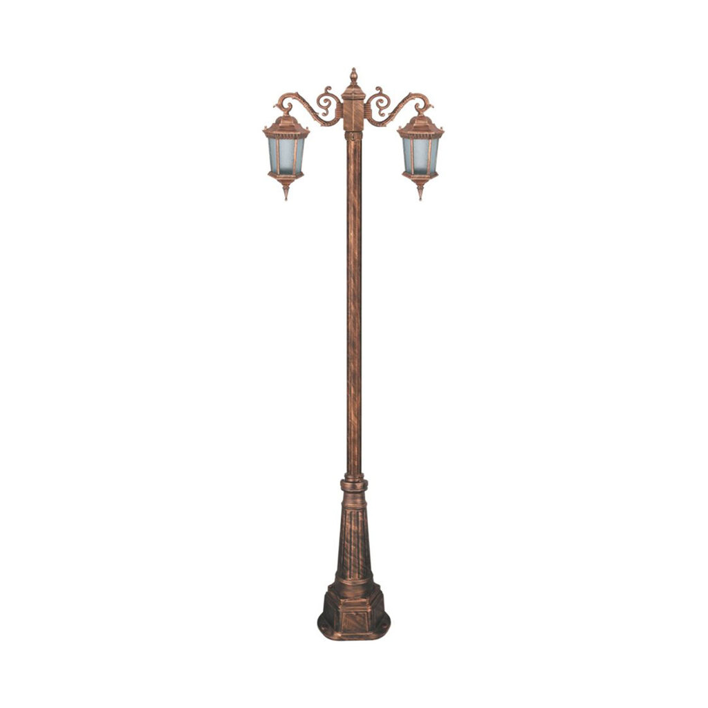 چراغ دوشاخه حیاطی و پارکی تکشیدفام مدل رابو کد 91215-15-7122