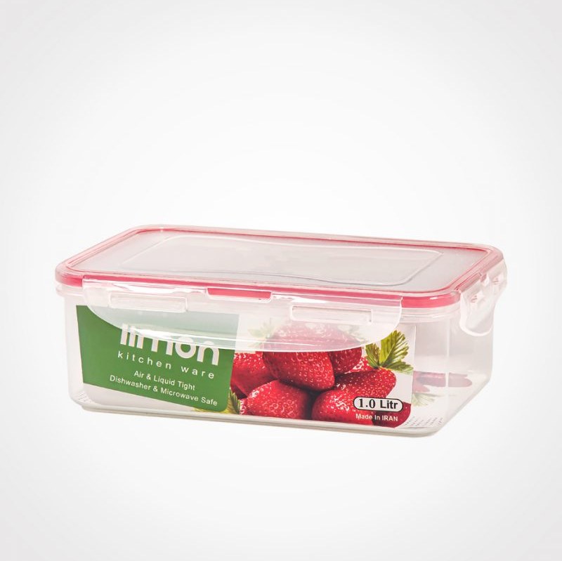 ظرف فریزری مستطیلی 1 لیتر لیمون