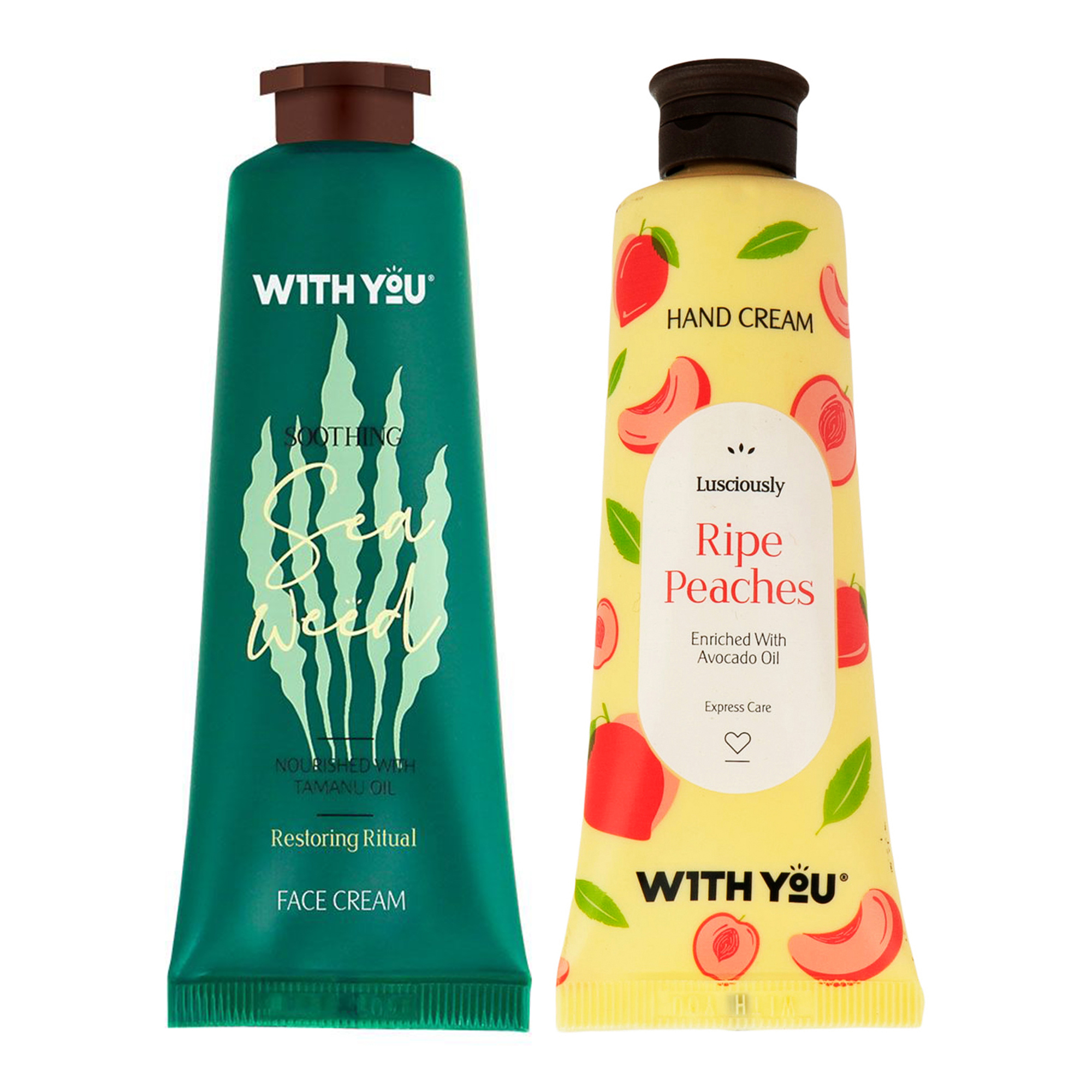 کرم مرطوب کننده ویت یو مدل SEAWEED and Ripe Peaches حجم 50 میلی لیتر مجموعه 2 عددی