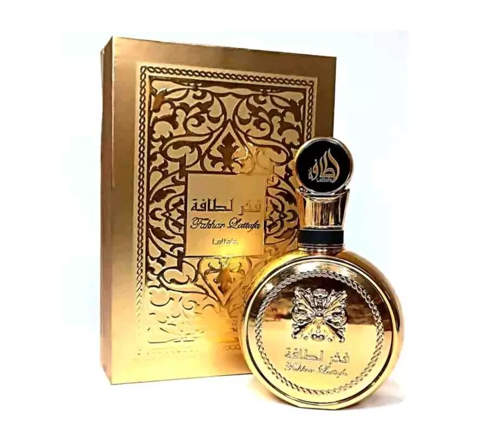 ادکلن لطافه مدل فخر طلایی رایحه پاکو رابان وان میلیون | عطر و ادکلن آویژه کنگان