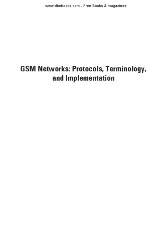 خرید و دانلود نسخه کامل کتاب GSM Networks: Protocols, Terminology and Implementation